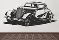 1934 Car Wall Decal - Auto Wall Mural - Vinyl Stickers - Boys Room Decor Sticker Chef