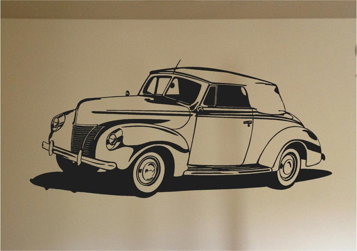 1940 Coupe Car Wall Decal- Auto Murals- Man Cave Decor StickerChef