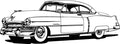 1951 Cadillac Wall Decal - Vintage Muscle Car Auto Vinyl Man Cave Garage