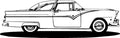 1955 Ford Hardtop Wall Decal - Vintage Muscle Car Auto Vinyl Man Cave Garage