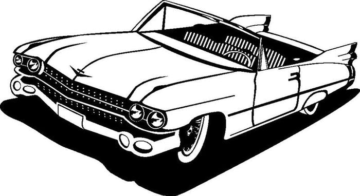 1959 Cadillac Wall Decal - Vintage Muscle Car Auto Vinyl Man Cave Garage