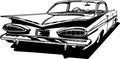 1959 Chevy Hardtop Wall Decal - Vintage Muscle Car Auto Vinyl Man Cave Garage