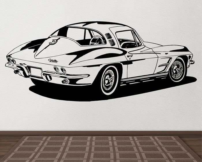 1964 Corvette Wall Decal - Classic Car Auto Stickers Man Cave Boys Room Décor