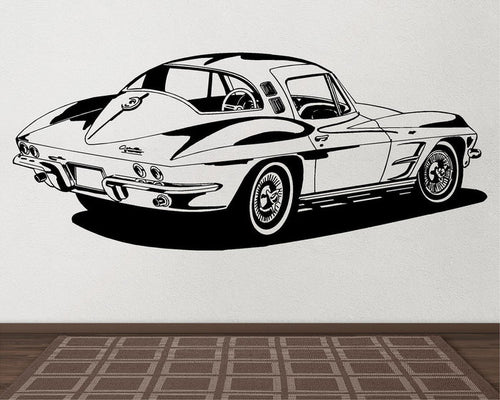 1964 Corvette Wall Decal - Classic Car Auto Stickers Man Cave Boys Room Décor