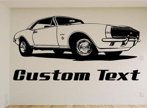 1967 Muscle Car Wall Decal - Vintage Muscle Car Auto Vinyl Man Cave Garage Sticker Chef