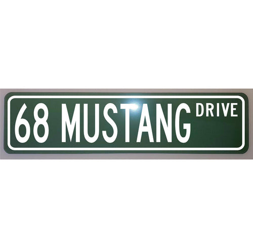 1968 Mustang Metal Street Sign  6x24 Vintage Decor for Man Cave Garage or Home Art