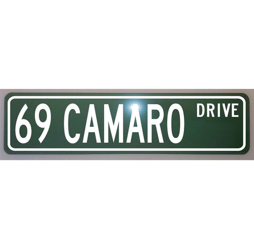 1969 Camaro Metal Street Sign - 6x24 Vintage Auto Art for Man Cave Garage  Home Decor