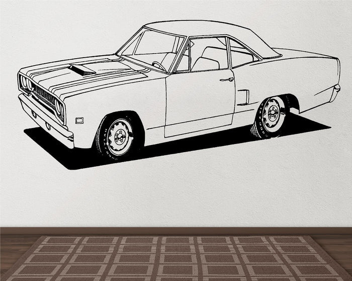 1970 1970 Plymouth Road Runner Wall Decal - Classic Car Auto Stickers Man Cave Boys Room Décor