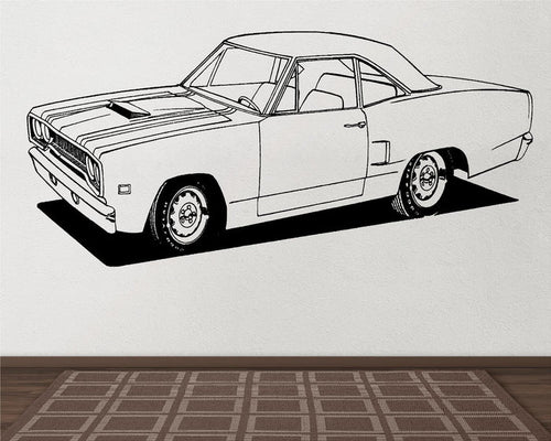 1970 1970 Plymouth Road Runner Wall Decal - Classic Car Auto Stickers Man Cave Boys Room Décor