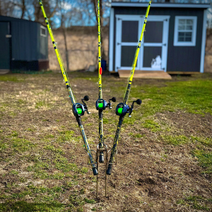 3- N -1  Bank Fishing Takedown Rod Holder ( turnaround will vary / welded to order )