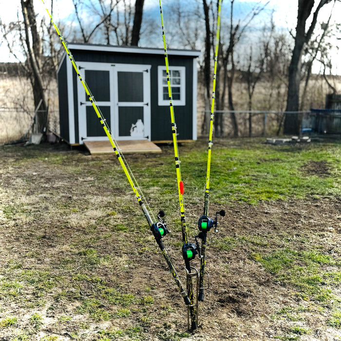 3- N -1  Bank Fishing Takedown Rod Holder ( turnaround will vary / welded to order )