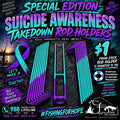 Suicide Awareness Memorial Ribbon 3 Position Bank Rod Holder