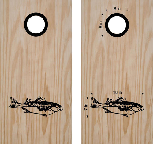 hunting fishing cornhole decal