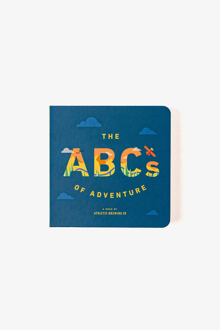 cover of the abc of adventures book for kids.
