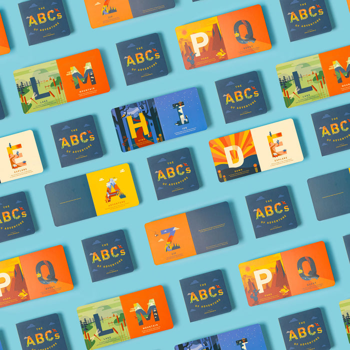 pages of the abc of adventures book for kids.