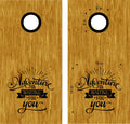 Adventure Camping Cornhole Board Decals - CAMP03 Stickers for Outdoor Fun