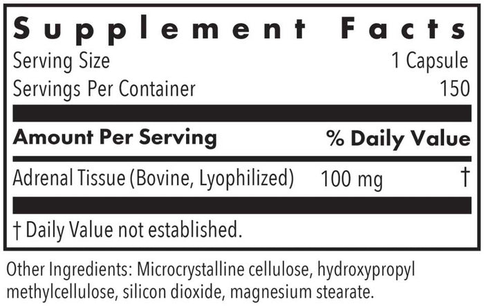 Allergy Research Group Adrenal Ingredients