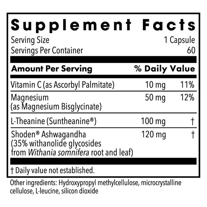 Allergy Research Group Ashwagandha Plus (Formerly Metabolic Maintenance) Ingredients