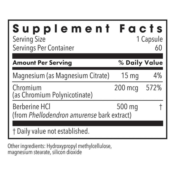 Allergy Research Group Berberine + Chromium (Formerly Metabolic Maintenance) Ingredients