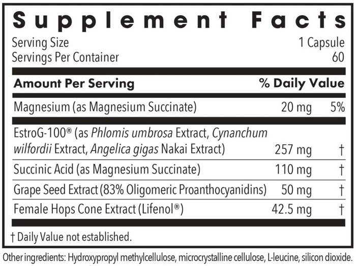 Allergy Research Group Flashes No More (Formerly EstroPrime Plus) Ingredients