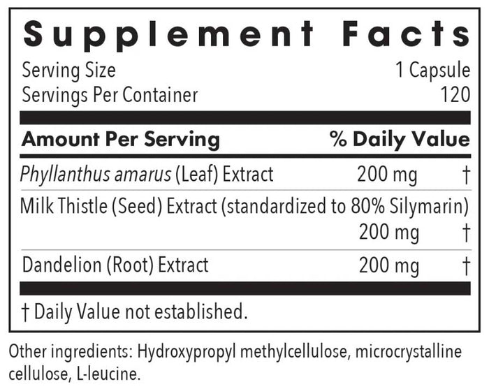 Allergy Research Group Milk Thistle Plus Ingredients