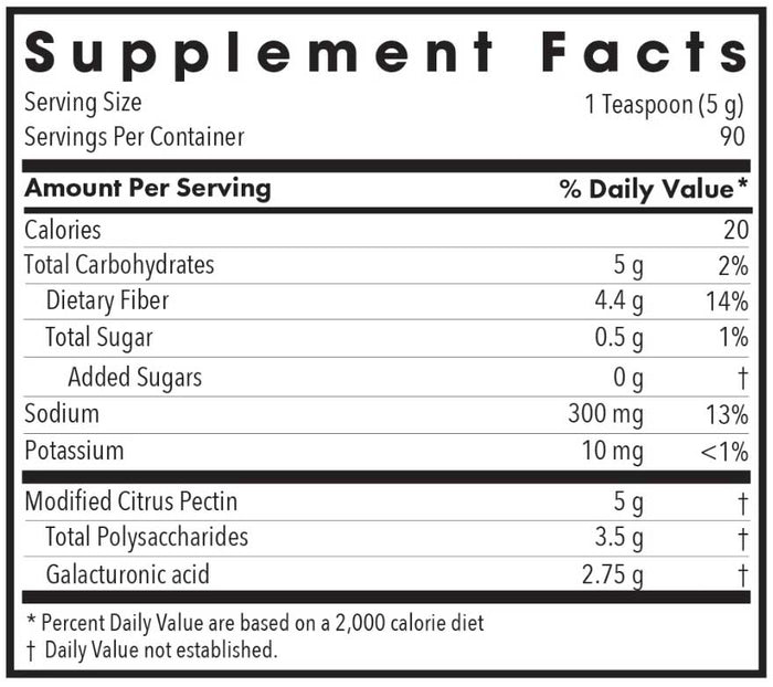Allergy Research Group Modified Citrus Pectin Powder Ingredients