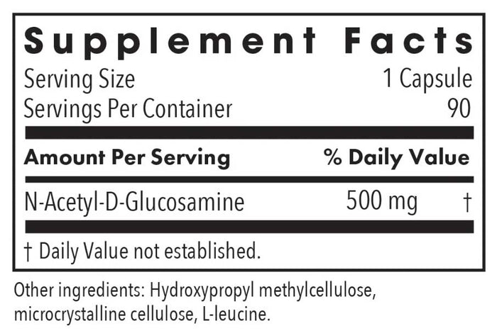 Allergy Research Group N-Acetyl Glucosamine Ingredients