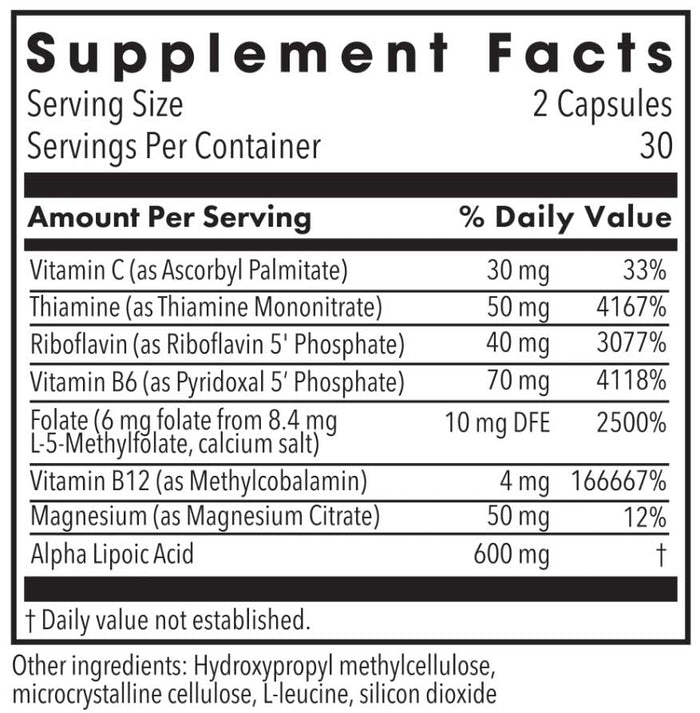 Allergy Research Group NERVEsustain (Formerly Metabolic Maintenance) Ingredients