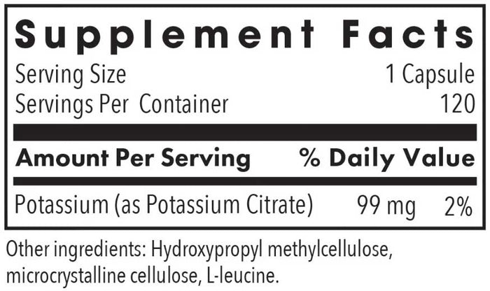Allergy Research Group Potassium Citrate Ingredients