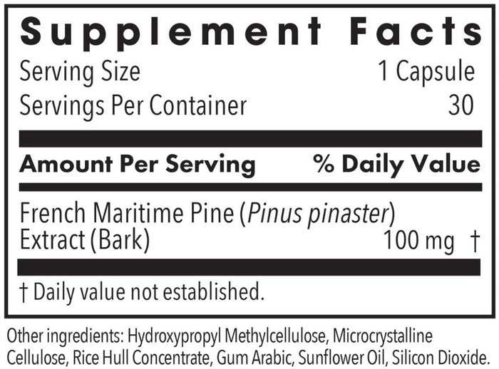 Allergy Research Group Pycnogenol 100 Ingredients