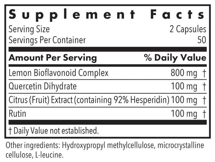 Allergy Research Group Quercetin Bioflavonoids Ingredients