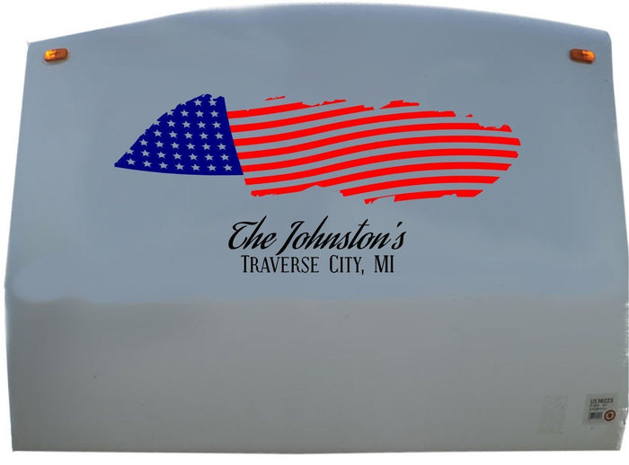 American Flag Vinyl Decal RV - Sticker Chef