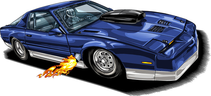American Muscle Car Wall Decal - Classic Car Auto Stickers Man Cave Boys Room Décor