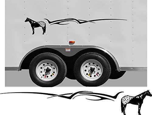 Appaloosa 2 Equestrian Horseback Riding Horse RV Camper Trailer Camping Decal Sticker Graphic Mural
