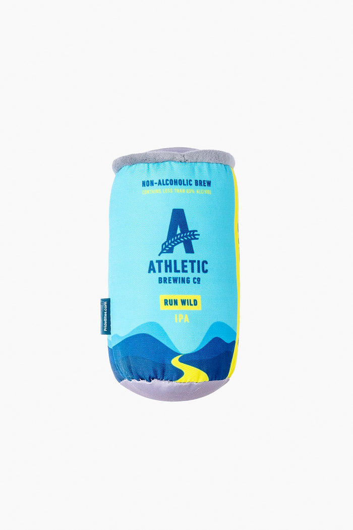 a can shape dog toy run wild ipa