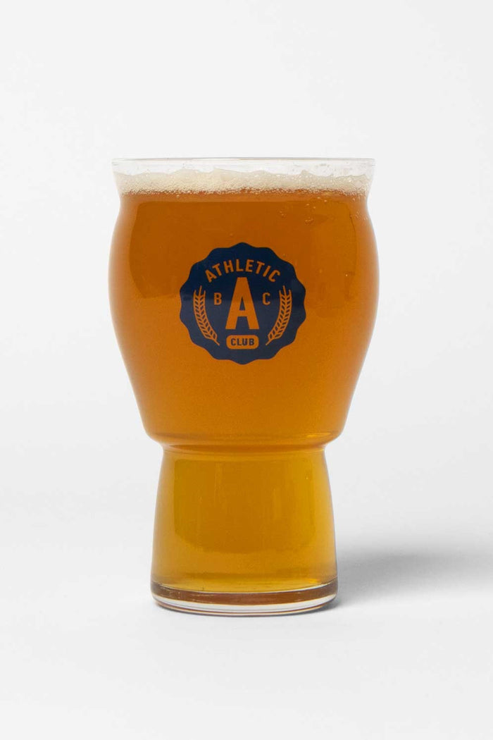Athletic club master glass filled with beer