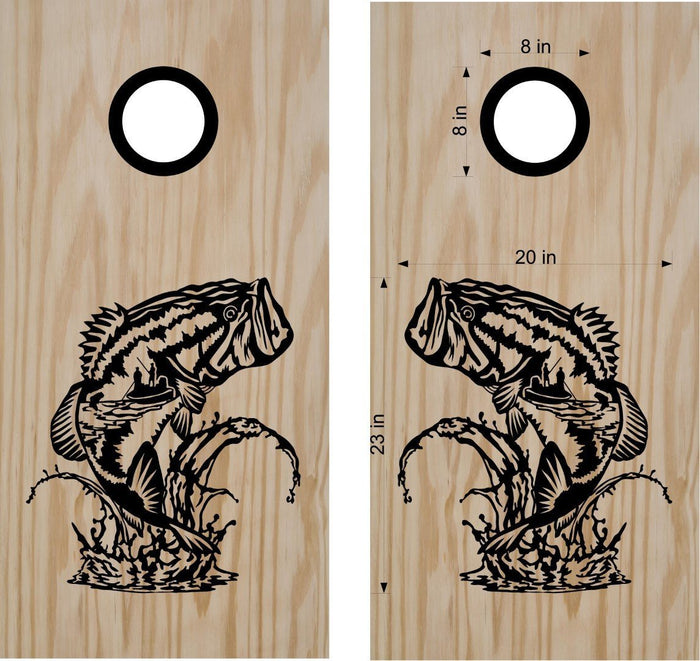 hunting fishing cornhole decal