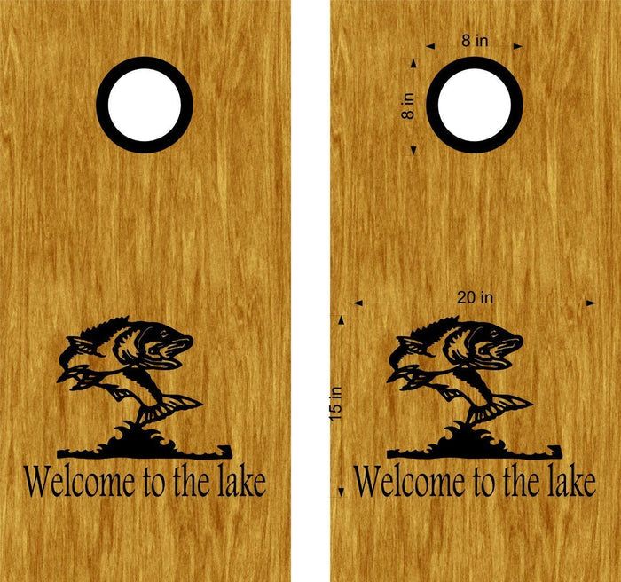 hunting fishing cornhole decal