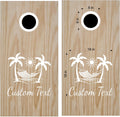 beach lake life cornhole decals