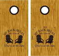 beach lake life cornhole decals