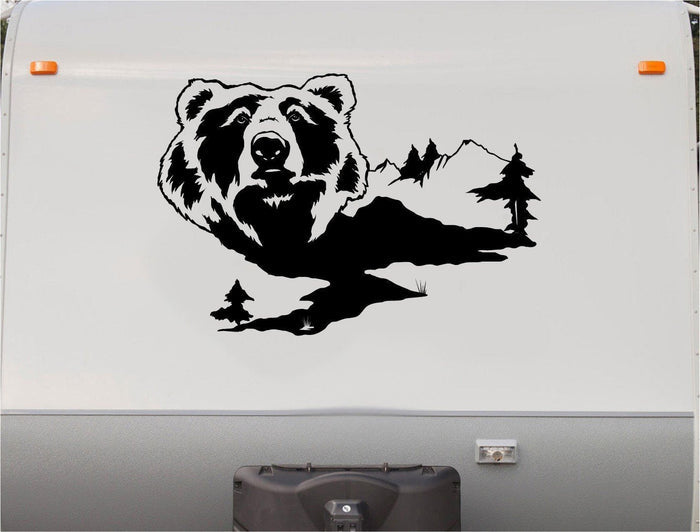 Bear Den Mountains RV Camper 5th Wheel Motor Home Vinyl Decal Sticker Sticker Chef