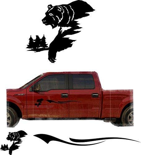 Bear Hunting Trailer Decals Truck Decal Side Set Vinyl Sticker Auto Decor Graphic Kit TT11