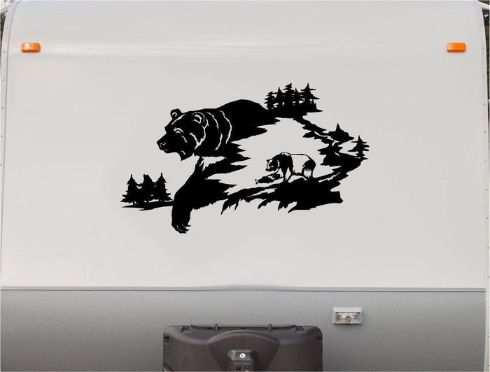 Bear Mountains RV Camper 5th Wheel Motor Home Vinyl Decal Sticker Sticker Chef