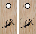 Beaver Themed Cornhole Board Decals - Fun Bean Bag Toss Stickers for Outdoor Games