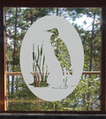 Bird Nature Frosted Privacy Film - Etched Glass Decal Shower Door Bathroom Office Window