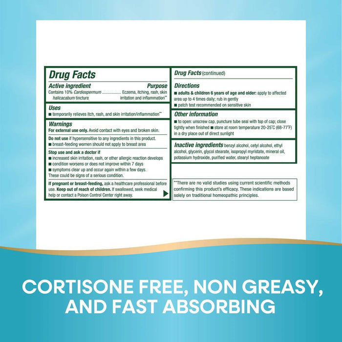 Boericke & Tafel Florasone Eczema Cream Ingredients