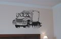 Box Truck Car Wall Decal - Auto Wall Mural - Vinyl Stickers - Boys Room Decor Sticker Chef