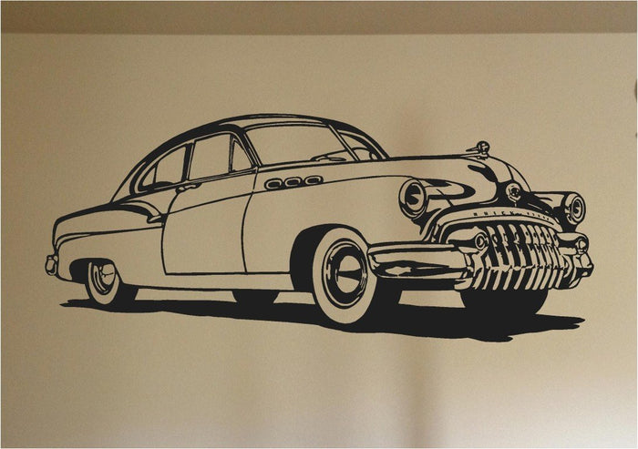 Buick Classic Wall Decal - Classic Car Auto Stickers Man Cave Boys Room Décor StickerChef