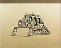 Bull Dozer Car Wall Decal - Auto Wall Mural - Vinyl Stickers - Boys Room Decor Sticker Chef