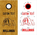 Bulldogs Cornhole Board Vinyl Decal - School Mascot Sticker Sticker Chef